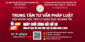 trung tâm tư vấn pháp luật Hội khoa học tâm lý giáo dục quảng trị